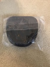 c02 REA black hard oval travel case for over the ear headphones - NEW