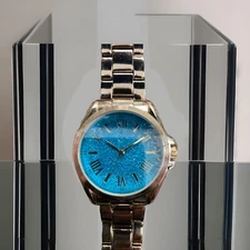 Accutime Watch Corp Blue Glitter Face. Untested.