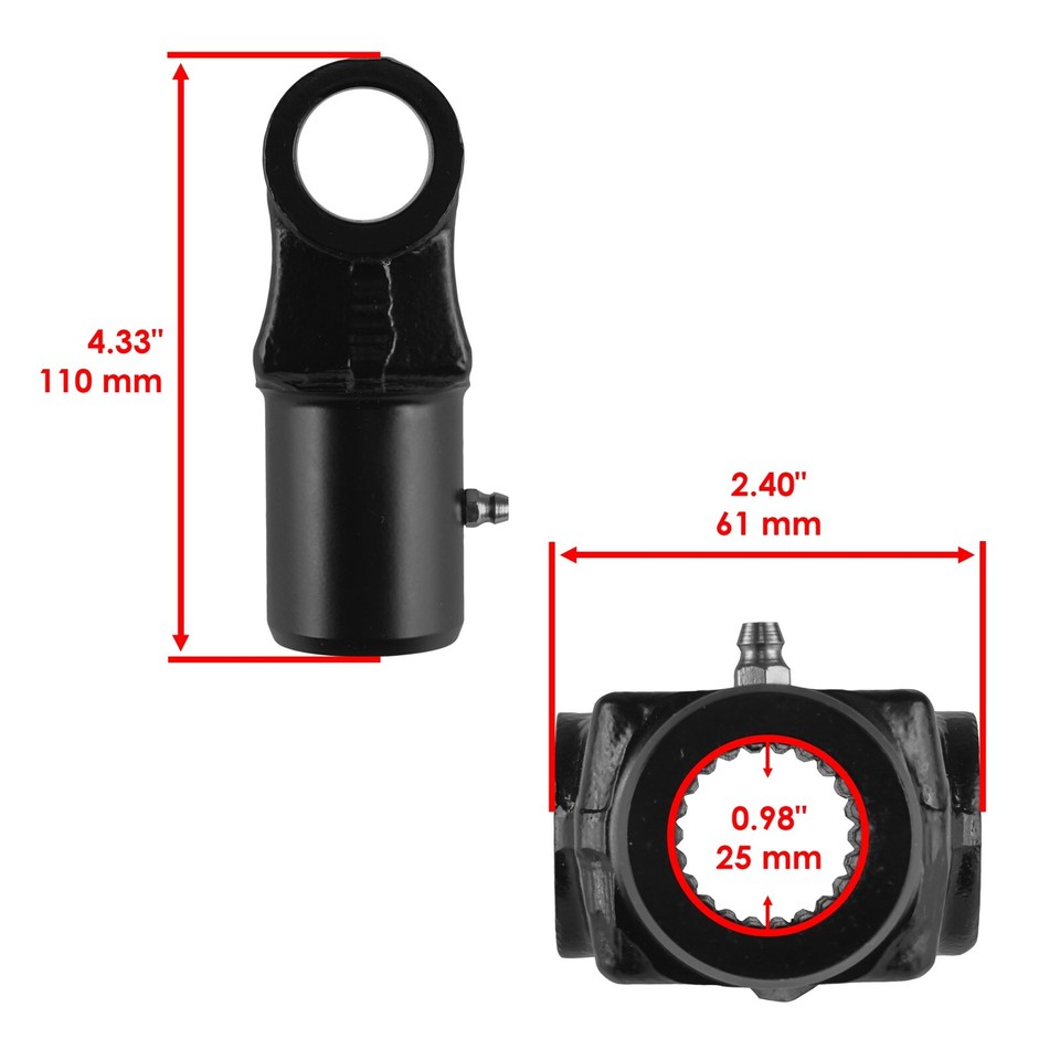 Caltric Drive Shaft Yoke & U-Joint Kit For Polaris Ranger Crew 570 Full Size (2014-2022)