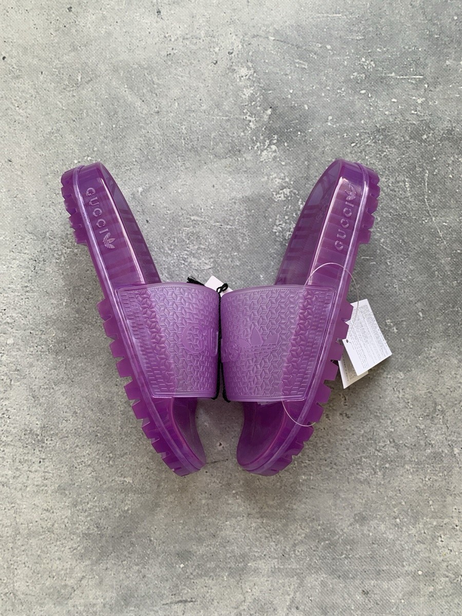 ADIDAS x GUCCI ADILETTE TRANSPARENT WOMEN'S SLIDES SIZE US 7 UK 6