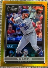 2022 Panini Three and Two PETE ALONSO Gold Holo /12 SSP #68 Mets Home Run
