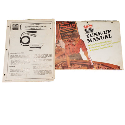 Sun Consumer Products 1976 Tune-Up Manual & Remote Starter Switch Hook Up Sheet