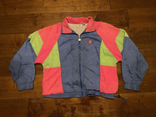 Vintage Givenchy Active Sports Lined Neon 80s Nylon Track Jacket - Men's XLarge