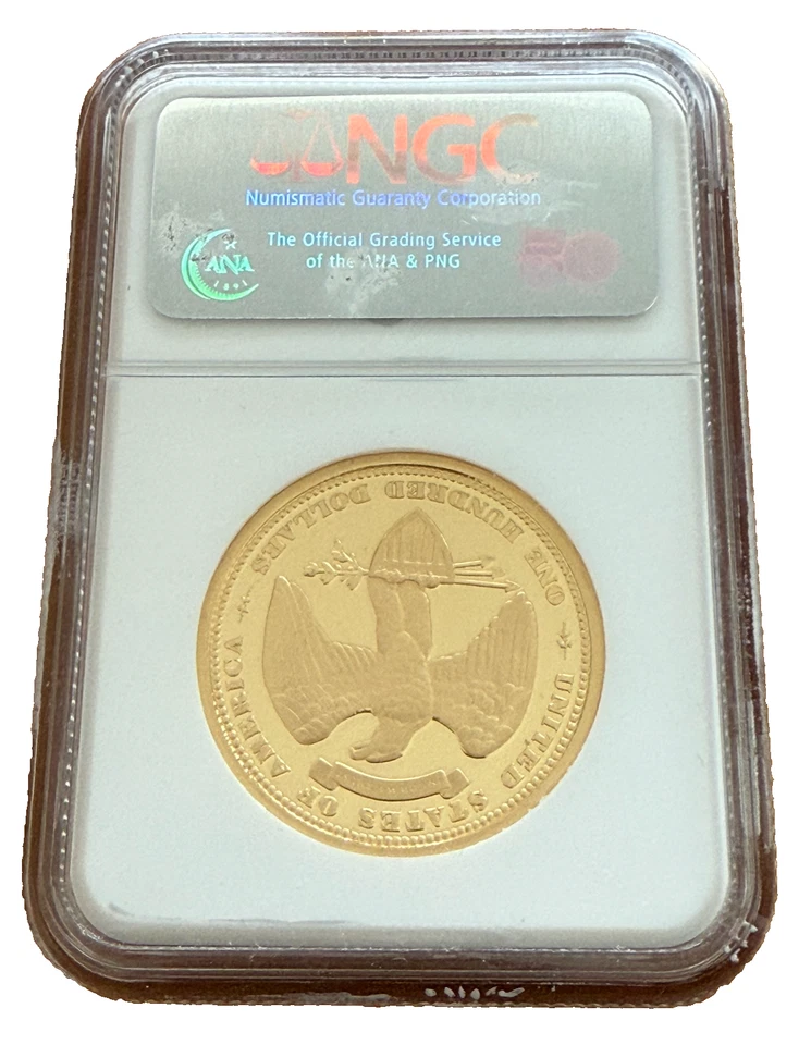 US 2006 Gold 1 oz $100 NGC Gem Proof Proposed Design 1876 George T. Morgan - Image 2 of 2