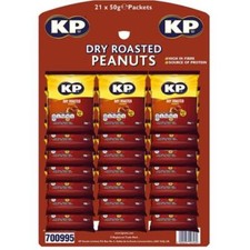 KP Dry Roasted Peanuts Pub Card 21x50g