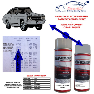 FÜR VW FÜR VW AEROSOLLACK SPRÜHLACK SILBERGRAU,LD7V,D7V grau