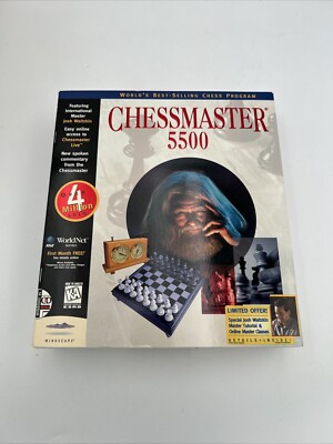 Chessmaster 5500 PC, 1997 Big Box Game Mindscape Games - New Sealed