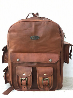 leather work rucksack