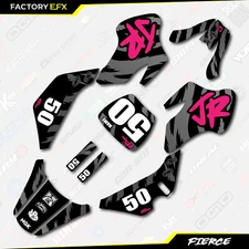 Black & Pink Fierce Racing Graphics kit Fits 00-06 Suzuki JR50 JR 50 Decal