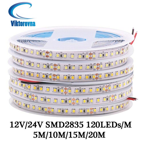 DC12V 24V 48V 2835 LED Strip lights 120leds/m High Brightness 10M 20M 30M 60M - Photo 1 sur 8