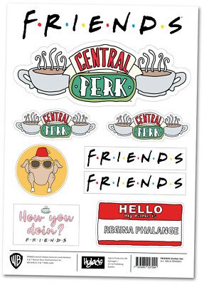 Friends Central Perk Cafe TV Serie Sitcom Sticker Sheet Stickers Aufkleber