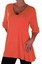 Womens-Fashion-3-4-Sleeve-V-Neck-Plain-Long-Casual-Plus-Size-Blouse-Tunic-Top