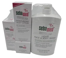 SebaMed Family Pack Body Wash Lotion Face Cream Nail Balm 4 Pack Gift Present