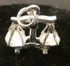 925 Sterling Silver Zodiac Pendant Libra Approx 1.5cm 2.4g T-1539