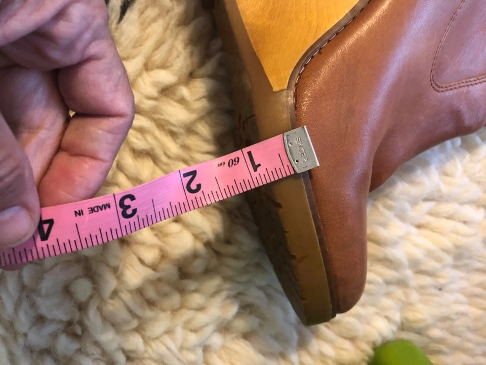 Ralph Lauren leather wooden women's boots vintage 6.5 - Image 3 of 4