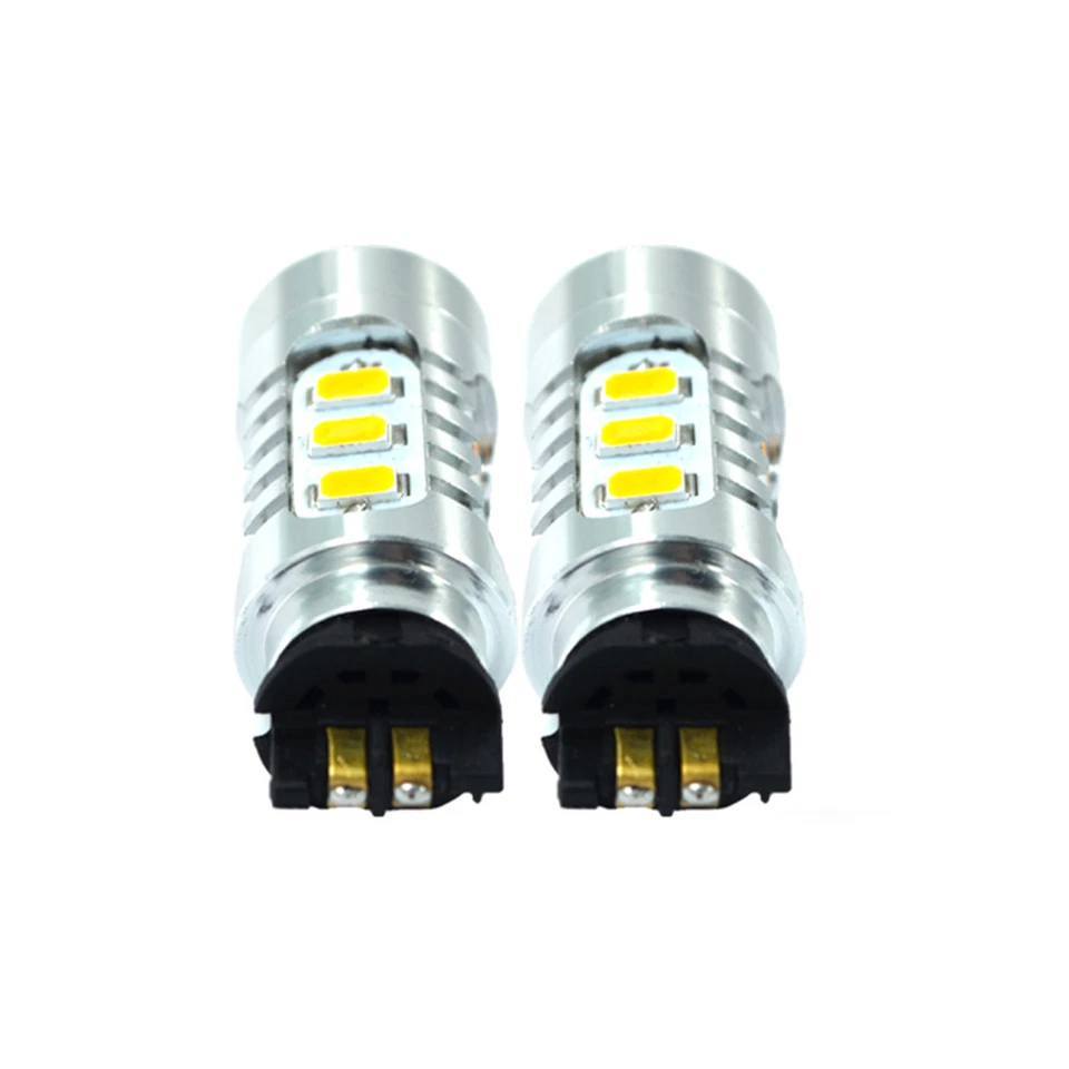 A1 2x PW24W PWY24W CANBUS LED Bulbs 5730 SMD Audi BMW VW DRL Daytime Light White - Image 3 of 4