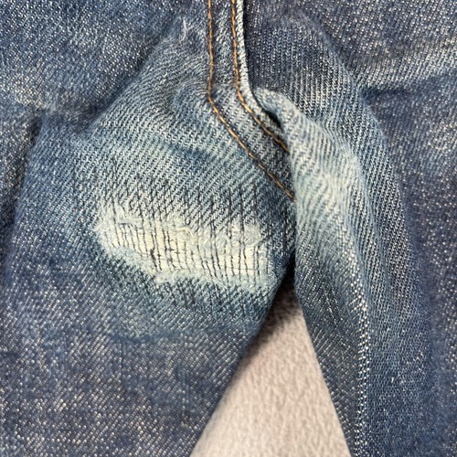 A.P.C. Petit Standard Jeans Mens 31 Selvedge Denim Button Fly Distressed Repaire - Picture 7 of 14