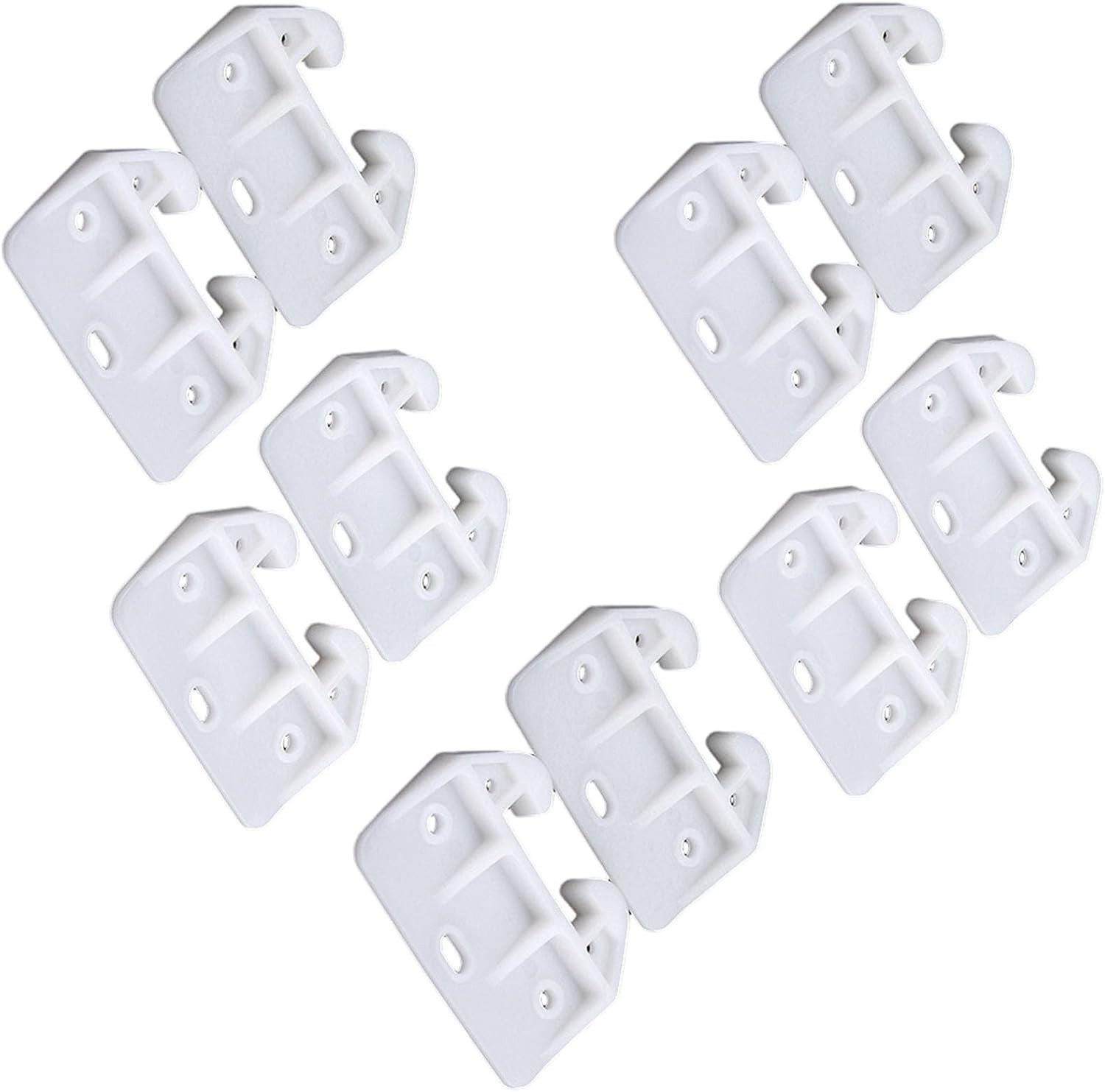 10 Pieces Plastic Drawer Guides Drawer Track Guides Replacem