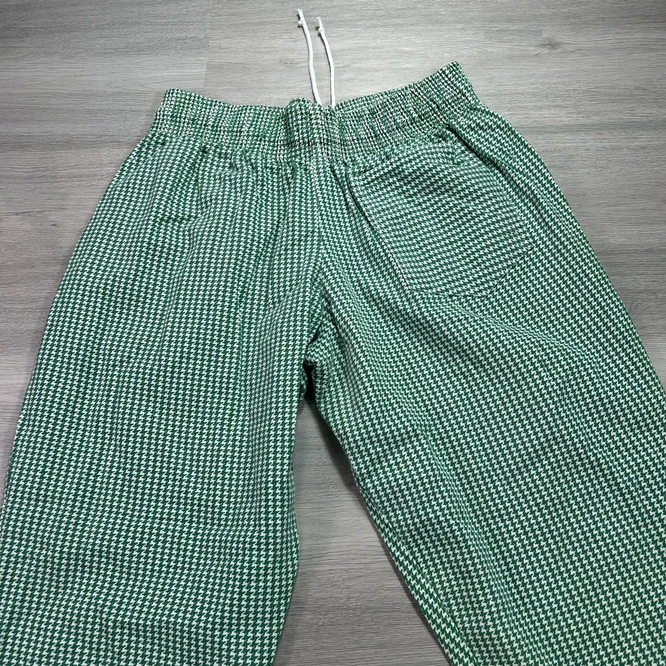 Chefwear Pants Mens Small Green White Houndstooth Chef Drawstring Made in USA - Image 4 of 4