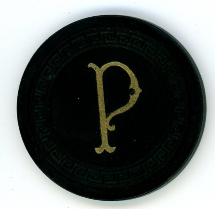 "P" Illegal $10  Casino Chip; Pettibone Club, Cleveland, OH  ** FREE SHIPPING**