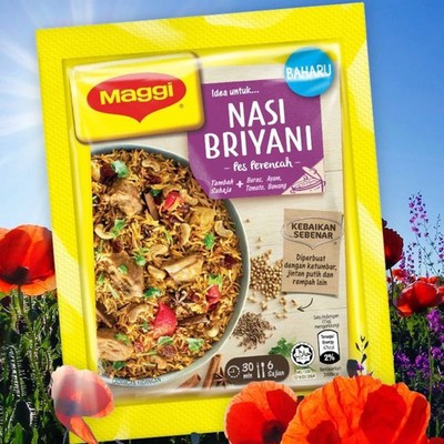 MAGGI  NASI BRIYANI RECIPE PASTE  90G (HALAL)   SET OF 5 PACKS   FREE SHIPPING