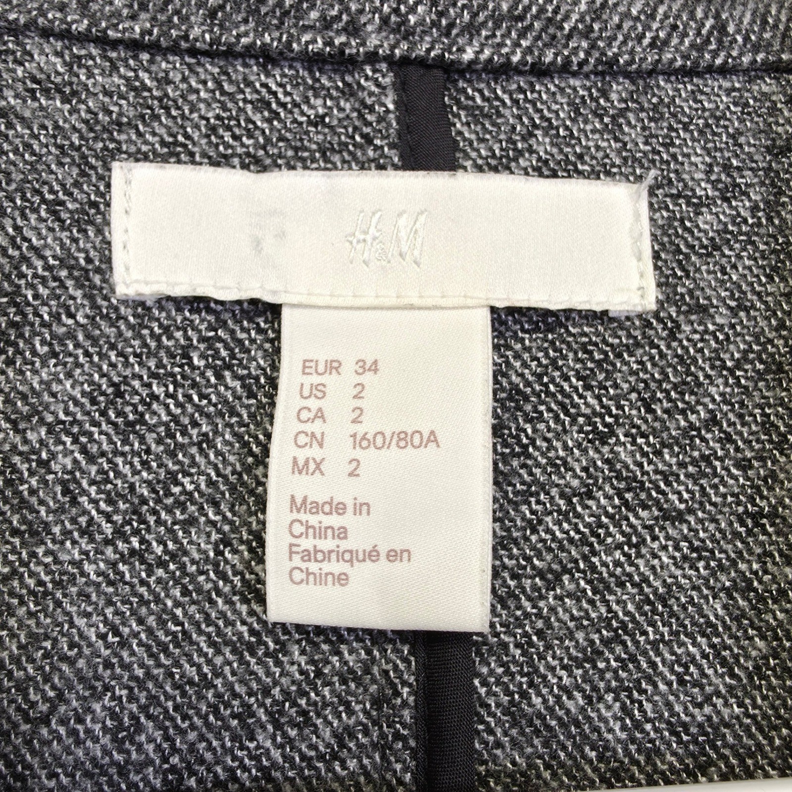 H&M Coat Womens 2 Gray Minimalist Structured Timeless Longline Modern Layering thumbnail 7