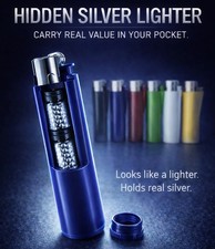 Emergency Silver Lighter &ndash; Hidden Capsule &ndash; 6g Pure Silver Pocket Storage