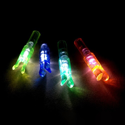 12 Encoches Lumineuses Pour Flèches - Diamètre Intérieur 0,204 - LED Vert Haute Visibilité