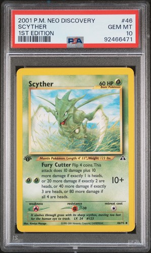 Scyther (1st Edition) graded PSA 10 for sale on eBay