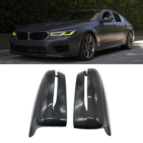 Real Carbon Fiber Mirror Cover Cap Replacement Fits For BMW F90 M5 F91-F93 18+