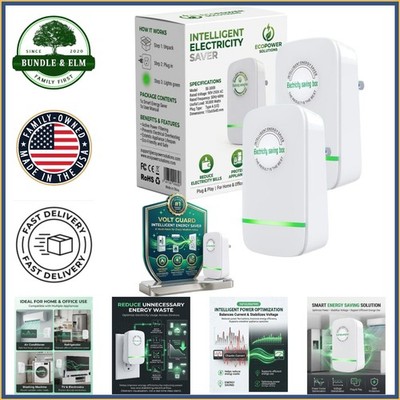 Energy Saving Device for Home with Voltage Protection and 1 Power Outlet