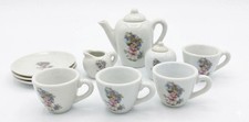 Vintage Japan Miniature Toy Tea Set 10 Pc Dollhouse Doll Porcelain Girl Floral