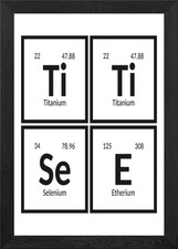 Titisee Periodic Table Framed Wall Art Poster Canvas Print Picture