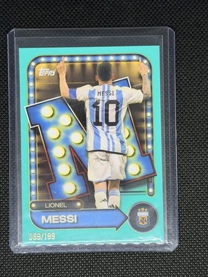 Topps 2025-26 FC Barcelona Collector Tin Lionel Messi Name in Lights #27 /199