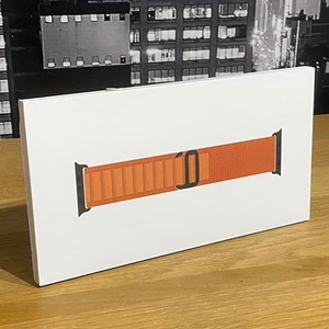 Apple Watch Strap Band 49mm Terracotta Alpine Loop Black Titanium Finish Large