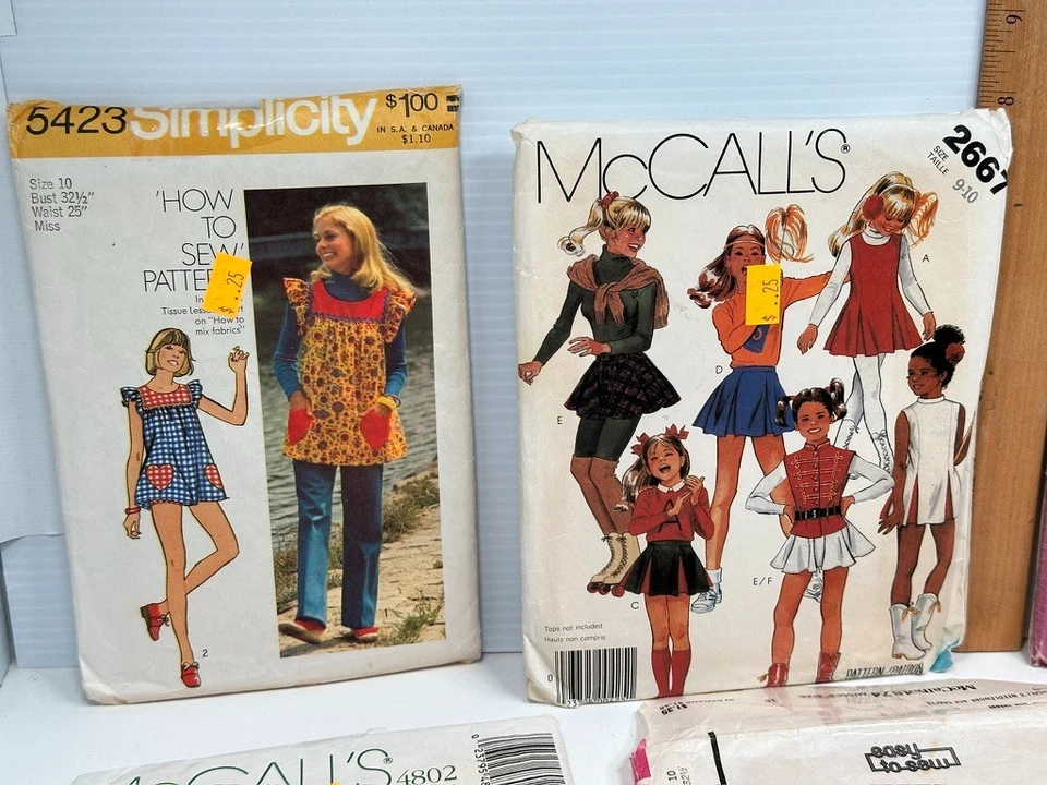 6 CUT Vintage Sewing Patterns Simplicity McCall's Laura Ashley - Image 2 of 4