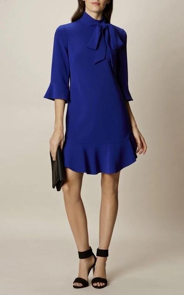 Women Karen Millen Dress Navy Elastane 38 / M / 46