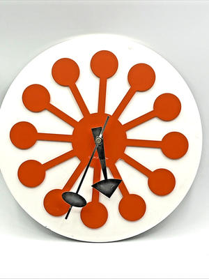 George Nelson Wall Clock Orange Ball Design 12