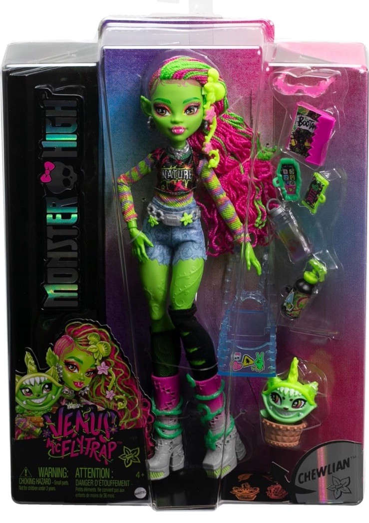 Monster High Venus McFlytrap Fashion Doll with Pet Chewlian 
