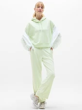 Athleta M Seasoft Straight Leg Pant Hoodie Rib Sweatshirt Socks Matching Set NWT