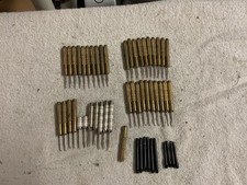 43 Assorted Brass and Silver Colored Dart Barrels - Used
