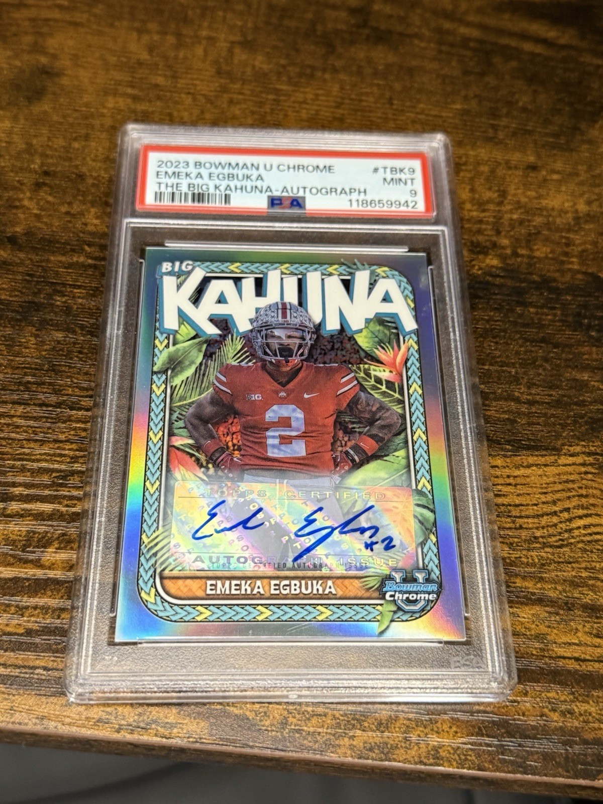 2023 Bowman University Chrome The Big Kahuna Emeka Egbuka #TBK-9 Autographs /150
