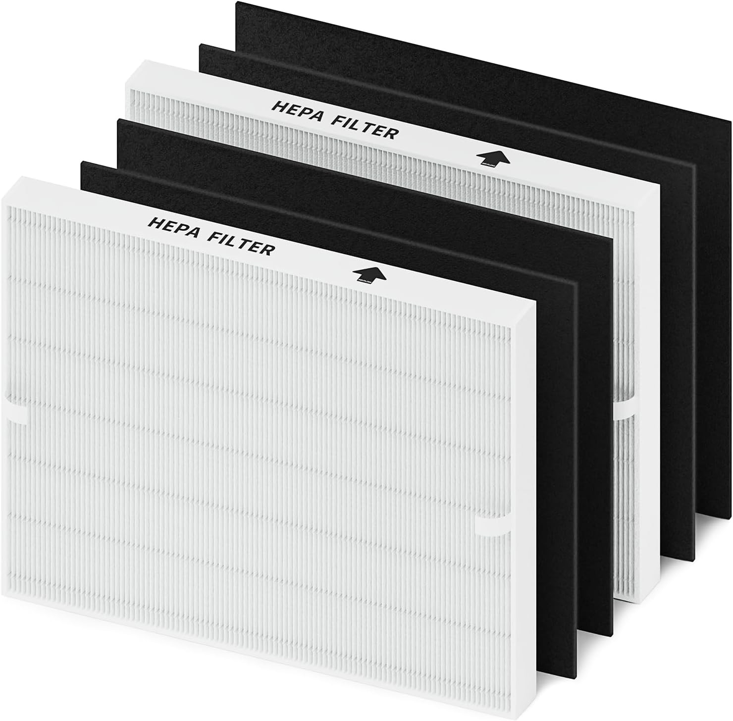 2 True HEPA & 4 Carbon Pre-Filter Replacement for Coway Airmega AP-1512HH+200M