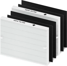 2 True HEPA & 4 Carbon Pre-Filter Replacement for Coway Airmega AP-1512HH+200M