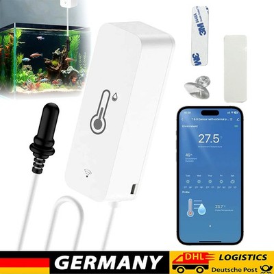 WiFi Thermometer Hygrometer Innen Smart Wlan APP Kontrolle Temperatursensor
