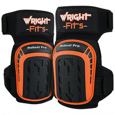 WrightFits Work Knee Pads Pair Heavy Duty Gel Cushion Knee Pad for Construction