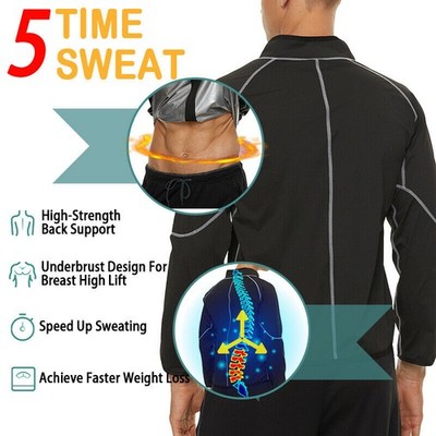 Men's Neoprene Sauna Vest Sweat Shirt Redu Fat Body Shaper Cami Hot Training Top