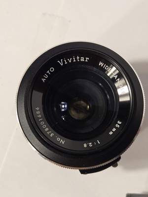 Vintage Vivitar Auto Wide Angle 35mm F/2.8 Lens T Mount Japan Manual Focus SLR