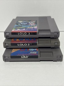 Adventures of LOLO 1, 2, 3 Trilogy (Nintendo NES) With Manuals and Hard Cases