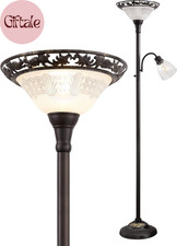 Floor Lamps for Living Room, 70" Floor Lamp Standing Torchiere Lamp with Etched